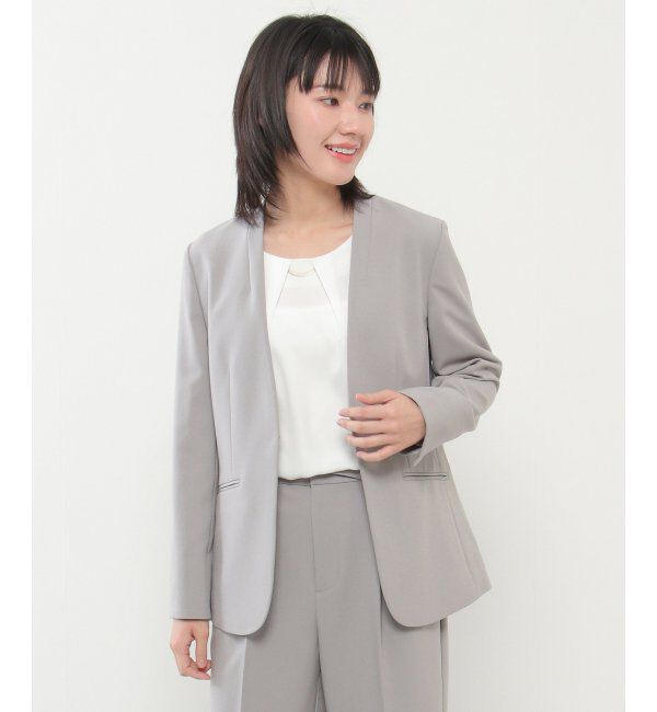 IKKA LOUNGE「リネンライクV襟ジャケット」|その他|