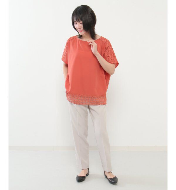 ikka「レース切り替えTブラウス」|シャツ・ブラウス|