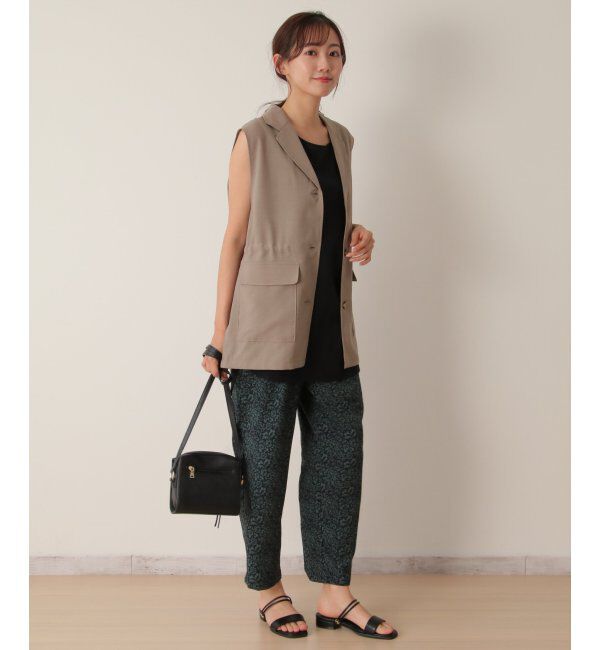 ikka「【雑誌 InRed 6月号掲載】【接触冷感／UVカット】コットンUSA裾ラウンドノースリプルオーバー」|タンクトップ|