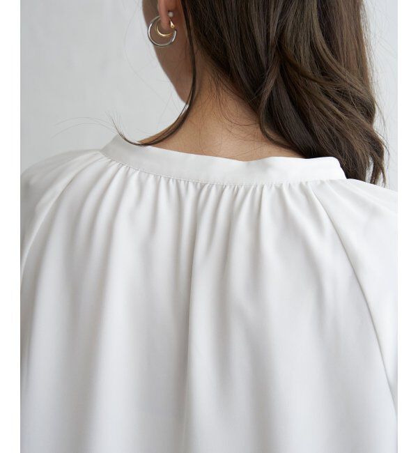 IKKA LOUNGE「クルミボタンスキッパーブラウス」|シャツ・ブラウス|