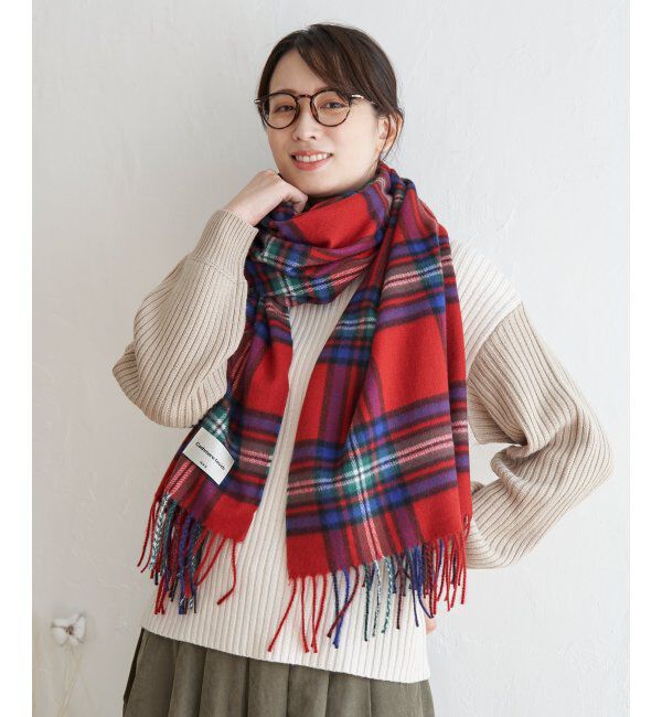 ikka「カシミヤタッチチェックマフラー」|マフラー|