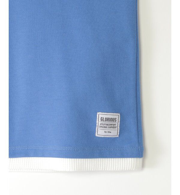 ikka kids「ミニ裏毛ワッペン裾レイヤープルオーバー（120~160cm）」|Tシャツ・カットソー|