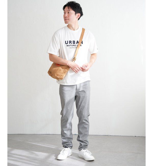 ikka「URBAN NATURE LIFE アーバンネイチャーライフ フロッキープリントTシャツ」|Tシャツ・カットソー|