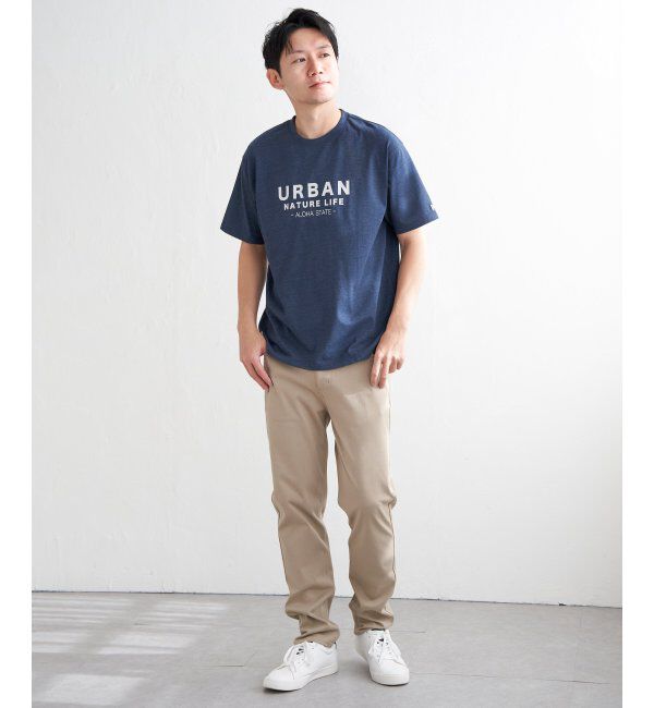 ikka「URBAN NATURE LIFE アーバンネイチャーライフ フロッキープリントTシャツ」|Tシャツ・カットソー|