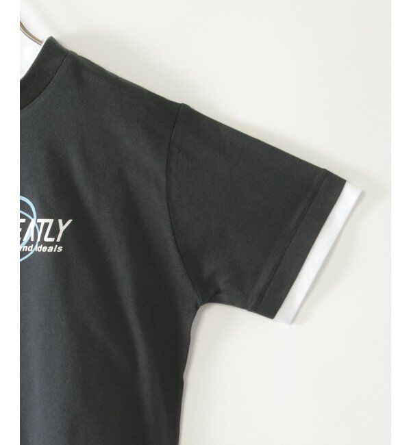 ikka kids「ダブルネック袖レイヤードロゴTシャツ（120~160cm）」|Tシャツ・カットソー|