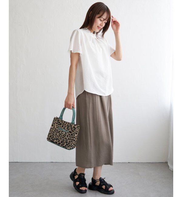 ikka「襟フリル2WAY半袖ブラウス」|シャツ・ブラウス|