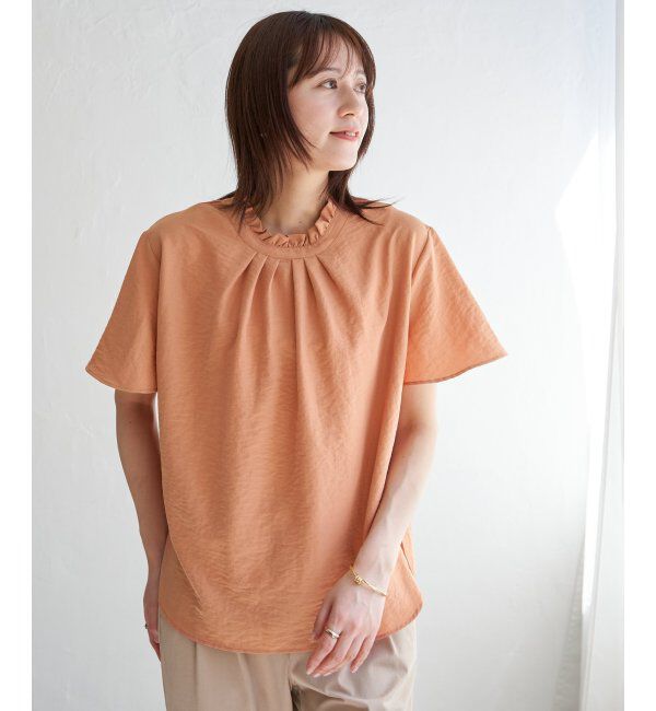 ikka「襟フリル2WAY半袖ブラウス」|シャツ・ブラウス|