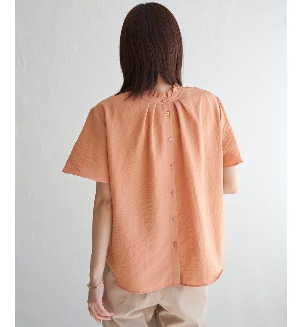 ikka「襟フリル2WAY半袖ブラウス」|シャツ・ブラウス|