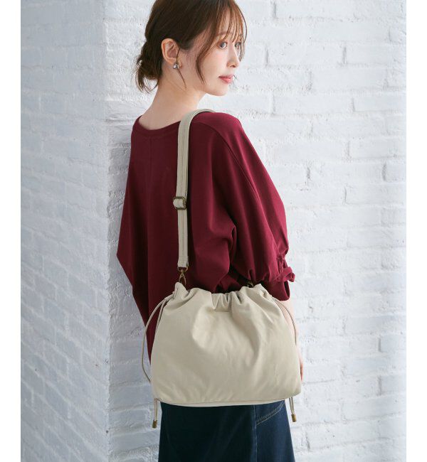 ikka「PUパフ巾着ショルダーバッグ」|その他|