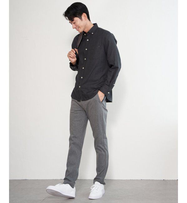 ikka「イージーケアネルスイスカラーボタンダウンシャツ」|シャツ・ブラウス|