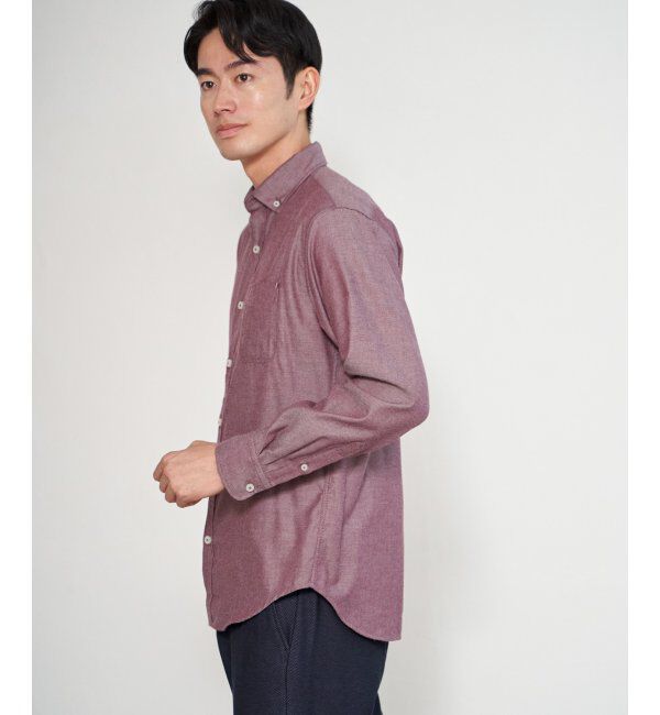 ikka「イージーケアネルスイスカラーボタンダウンシャツ」|シャツ・ブラウス|