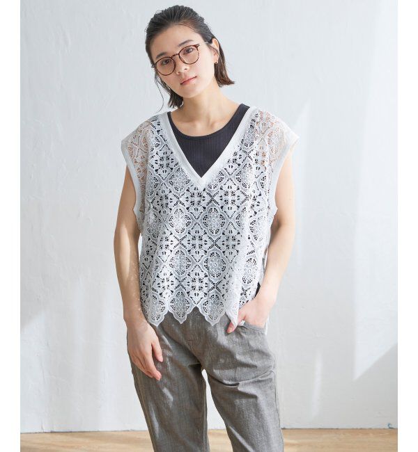 Lbc with Life「レースベスト」|シャツ・ブラウス|