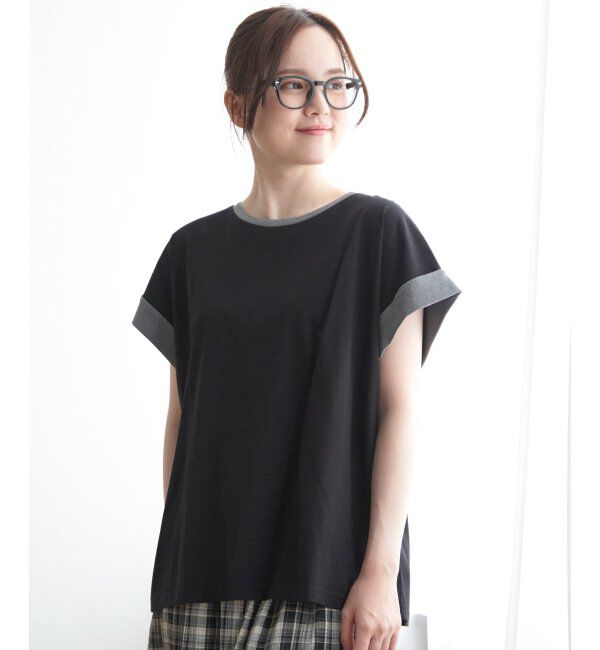 Lbc with Life「ラメソデフレンチスリーブＴ」|その他|ブラック