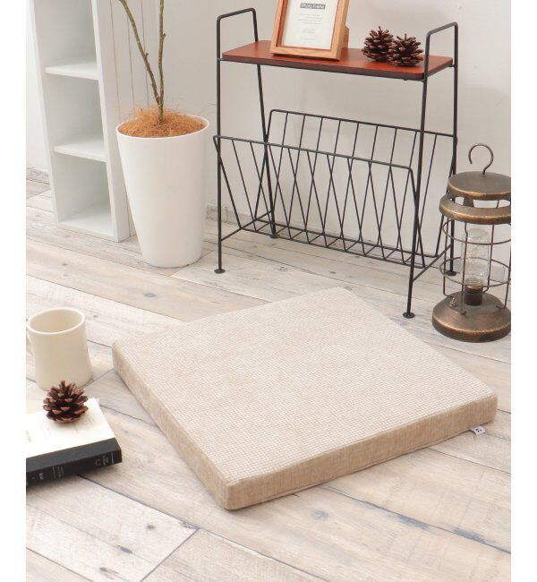 Lbc with Life「ベロアコンビシートクッションＳ４」|クッション・クッションカバー|ベージュ