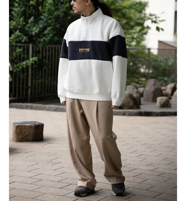 VENCE share style「THRASHER スラッシャー ハーフジップ」|スウェット・ジャージ|