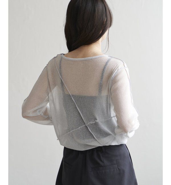 VENCE share style「ラメチュール切り替えプルオーバー」|Tシャツ・カットソー|