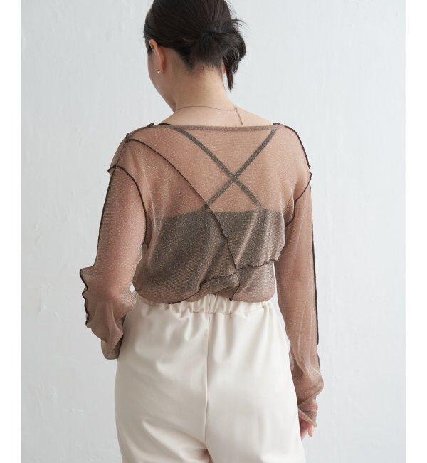 VENCE share style「ラメチュール切り替えプルオーバー」|Tシャツ・カットソー|