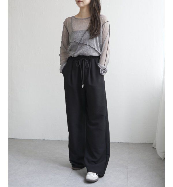 VENCE share style「ラメチュール切り替えプルオーバー」|Tシャツ・カットソー|