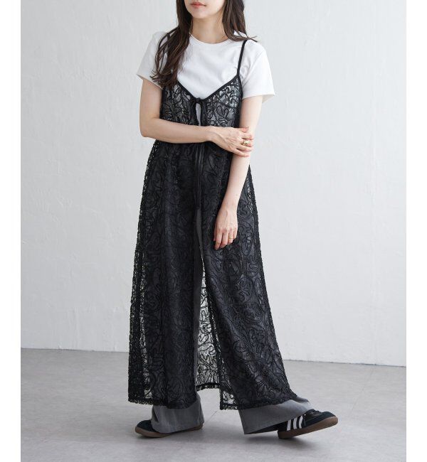 VENCE share style「コードレースフロントリボンジレ」|シャツ・ブラウス|ブラック