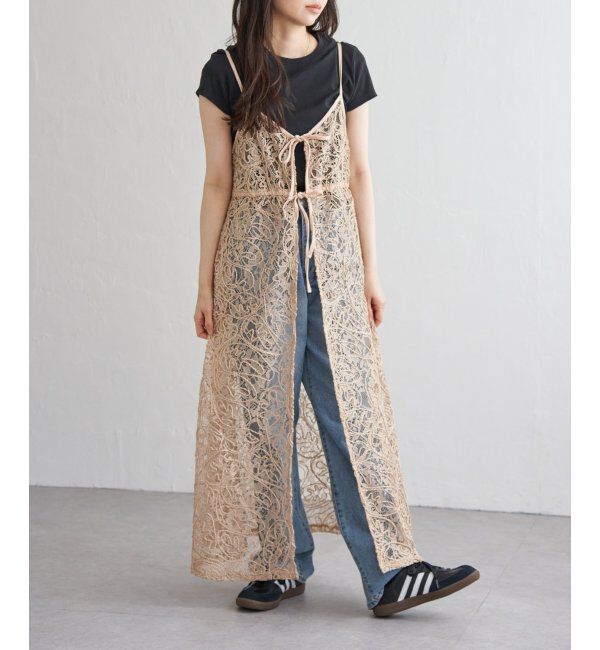 VENCE share style「コードレースフロントリボンジレ」|シャツ・ブラウス|ベージュ