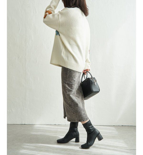 VENCE share style「MIXフラワーモチーフジャガードプルオーバー」|ニット・セーター|