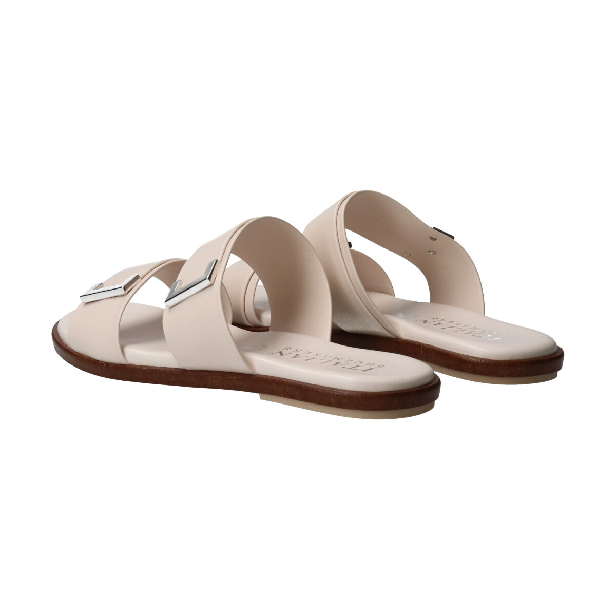 IMPORT SELECT「【ITALIAN SHOEMAKERS】ダブルベルトフラットサンダル」|サンダル|