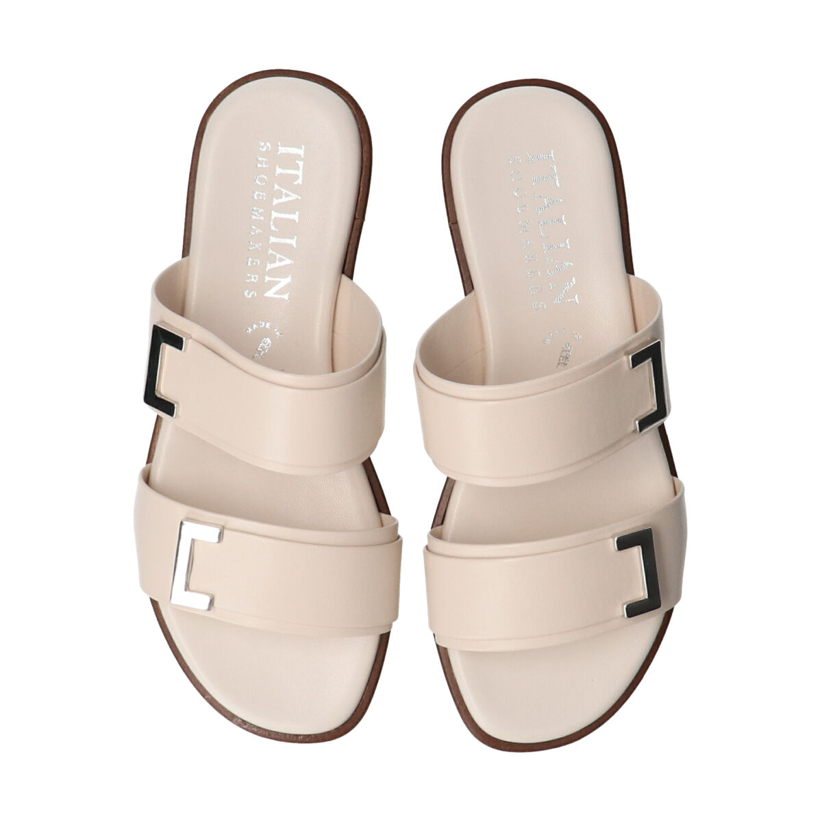 IMPORT SELECT「【ITALIAN SHOEMAKERS】ダブルベルトフラットサンダル」|サンダル|