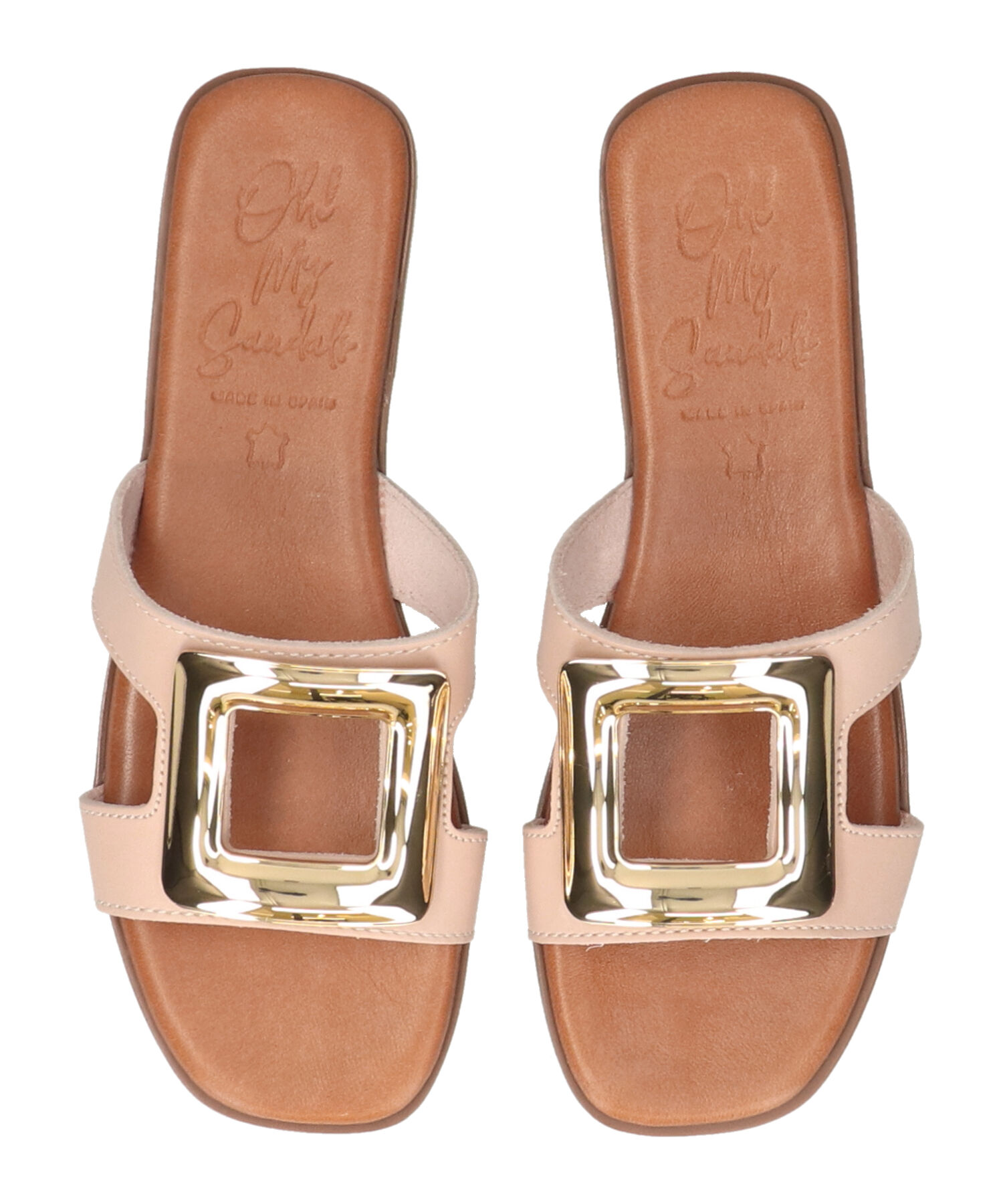 IMPORT SELECT「【Oh my Sandals】スクエアトウフラットバックルサンダル(E52303)」|サンダル|