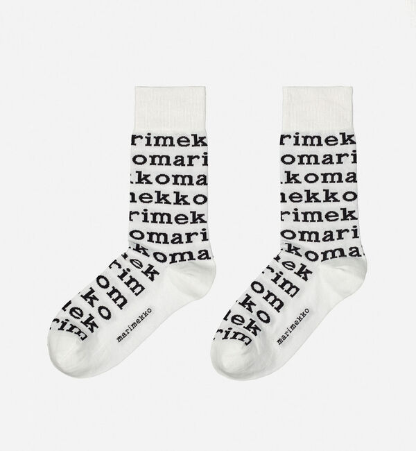 Marimekko「Kasvaa Logo ソックス」|ソックス|ホワイト