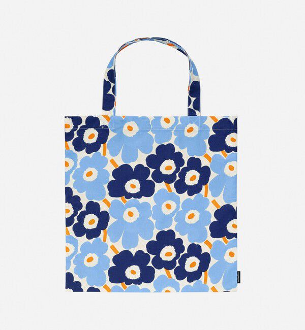 Marimekko「【アジア限定】Mini Unikko トートバッグ」|トートバッグ|ﾗｲﾄﾌﾞﾙｰ&times;ﾀﾞｰｸﾌﾞﾙｰ