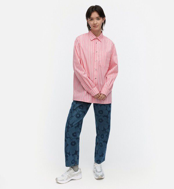 Marimekko「Jokapoika シャツ」|シャツ・ブラウス|ライトピンク&times;ピンク