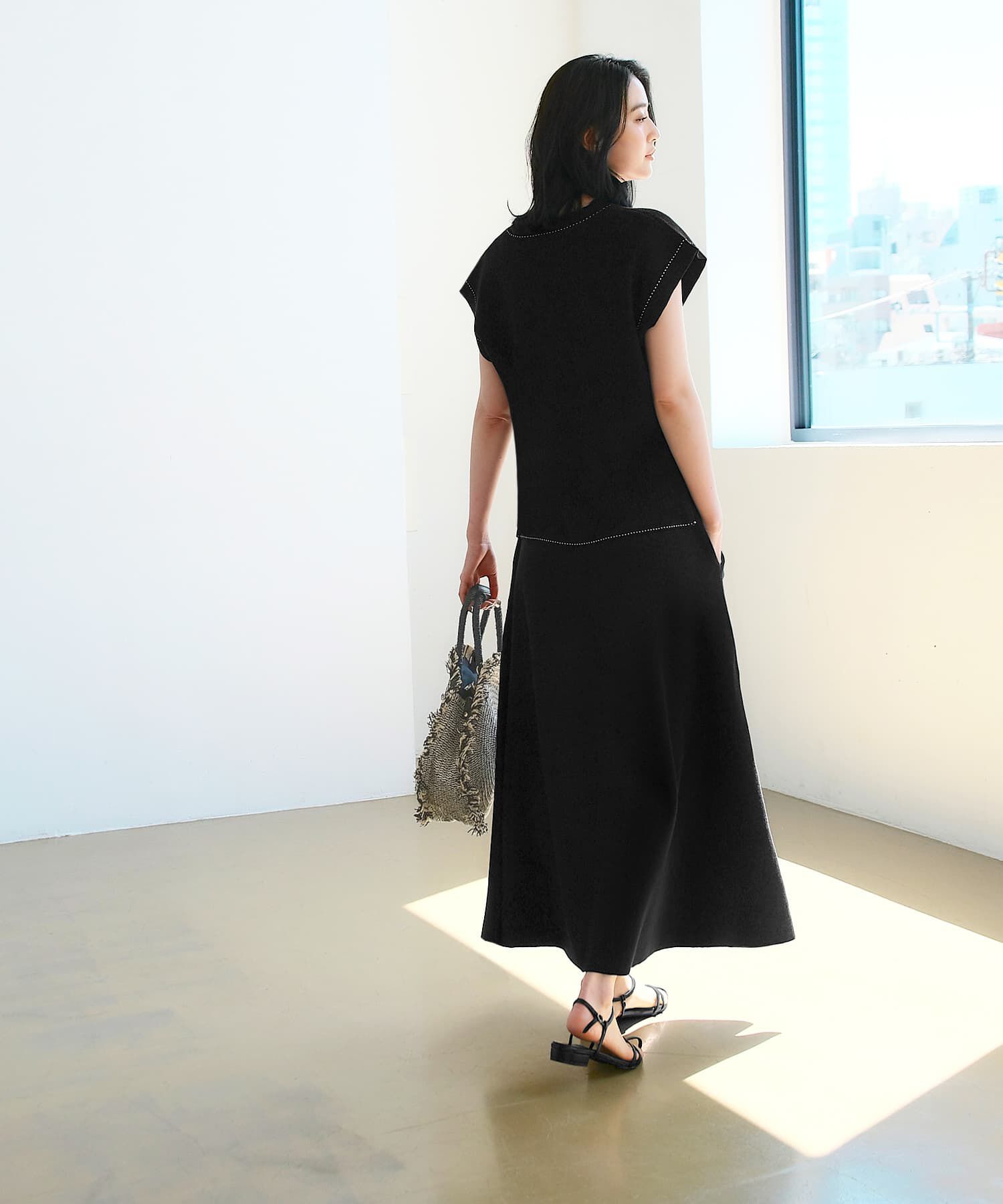 STYLE DELI「Softy Cotton／ミラノリブ編みマキシ丈スカート」|スカート|