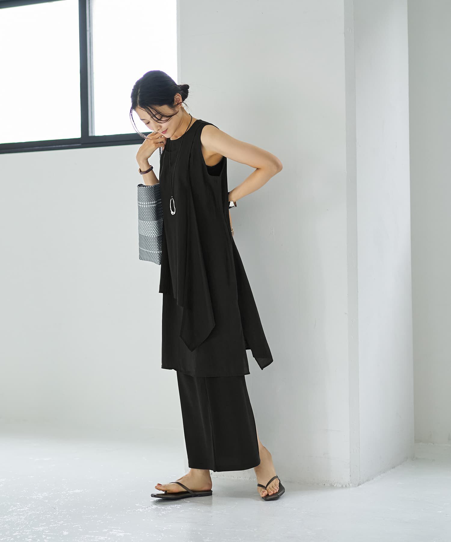 STYLE DELI「落ち感レイヤードロングブラウス」|シャツ・ブラウス|