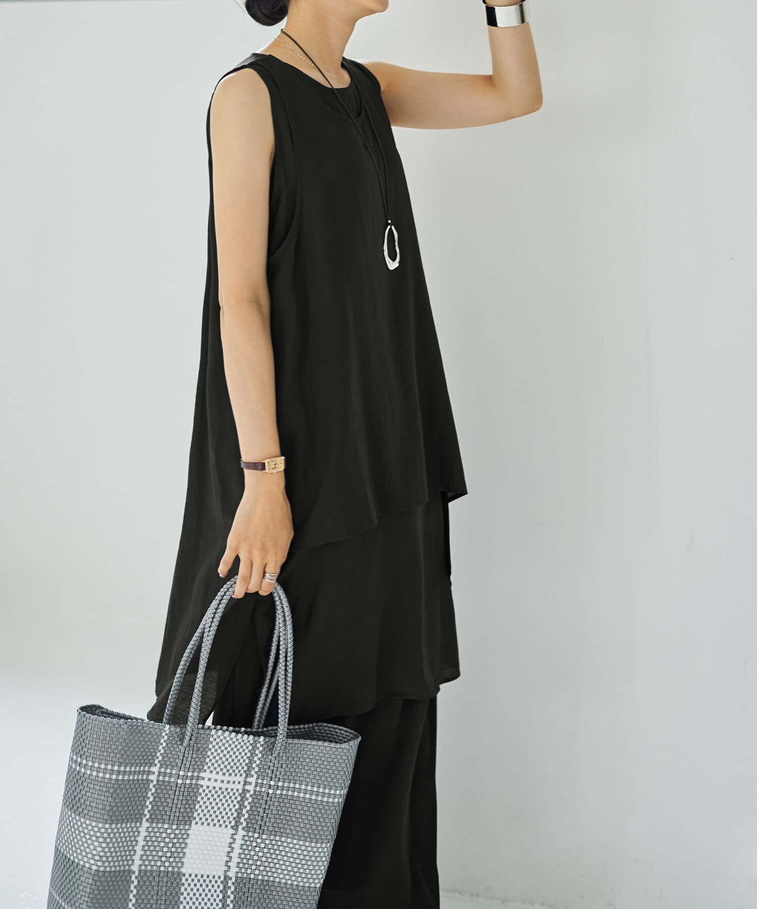 STYLE DELI「落ち感レイヤードロングブラウス」|シャツ・ブラウス|