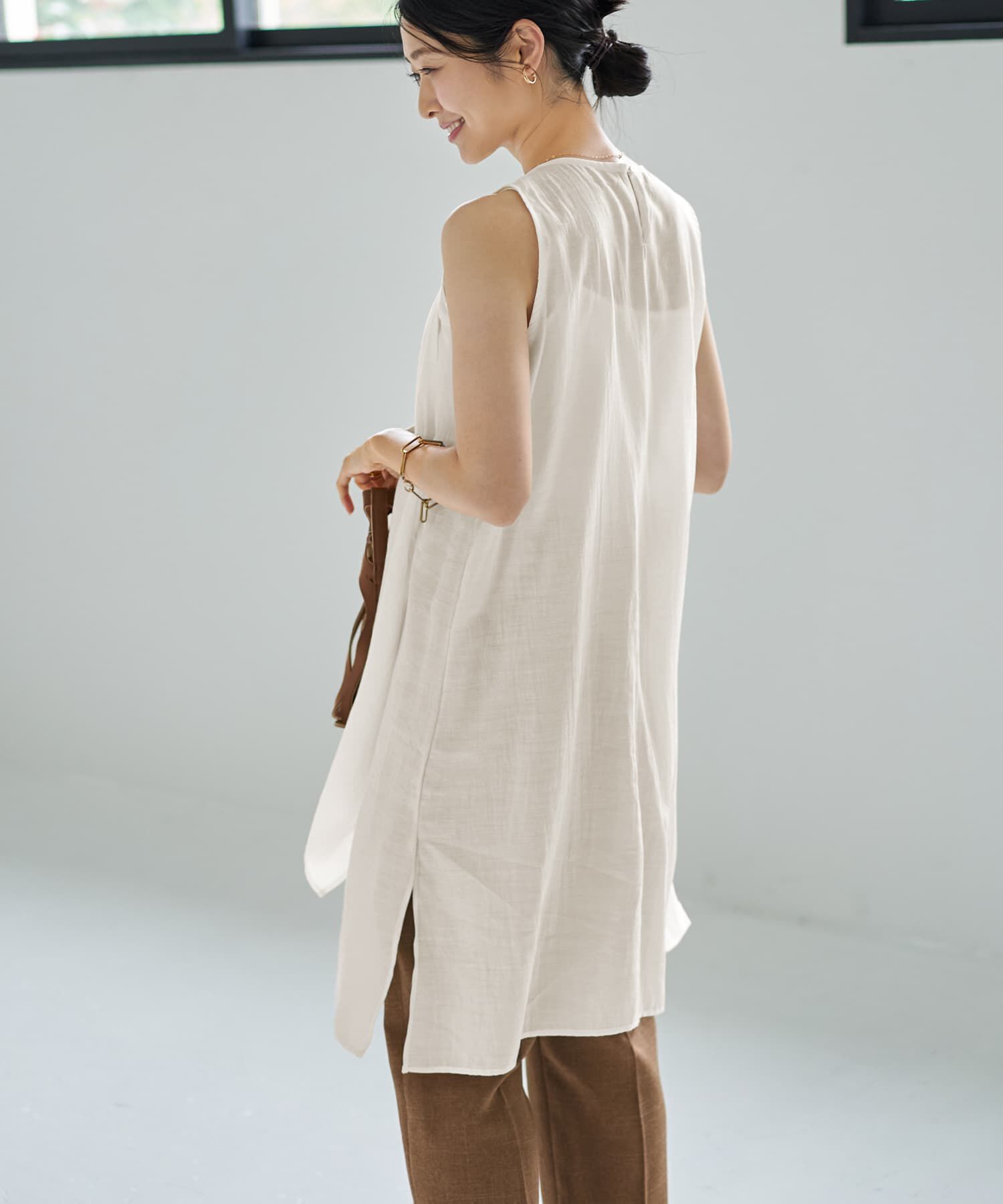 STYLE DELI「落ち感レイヤードロングブラウス」|シャツ・ブラウス|