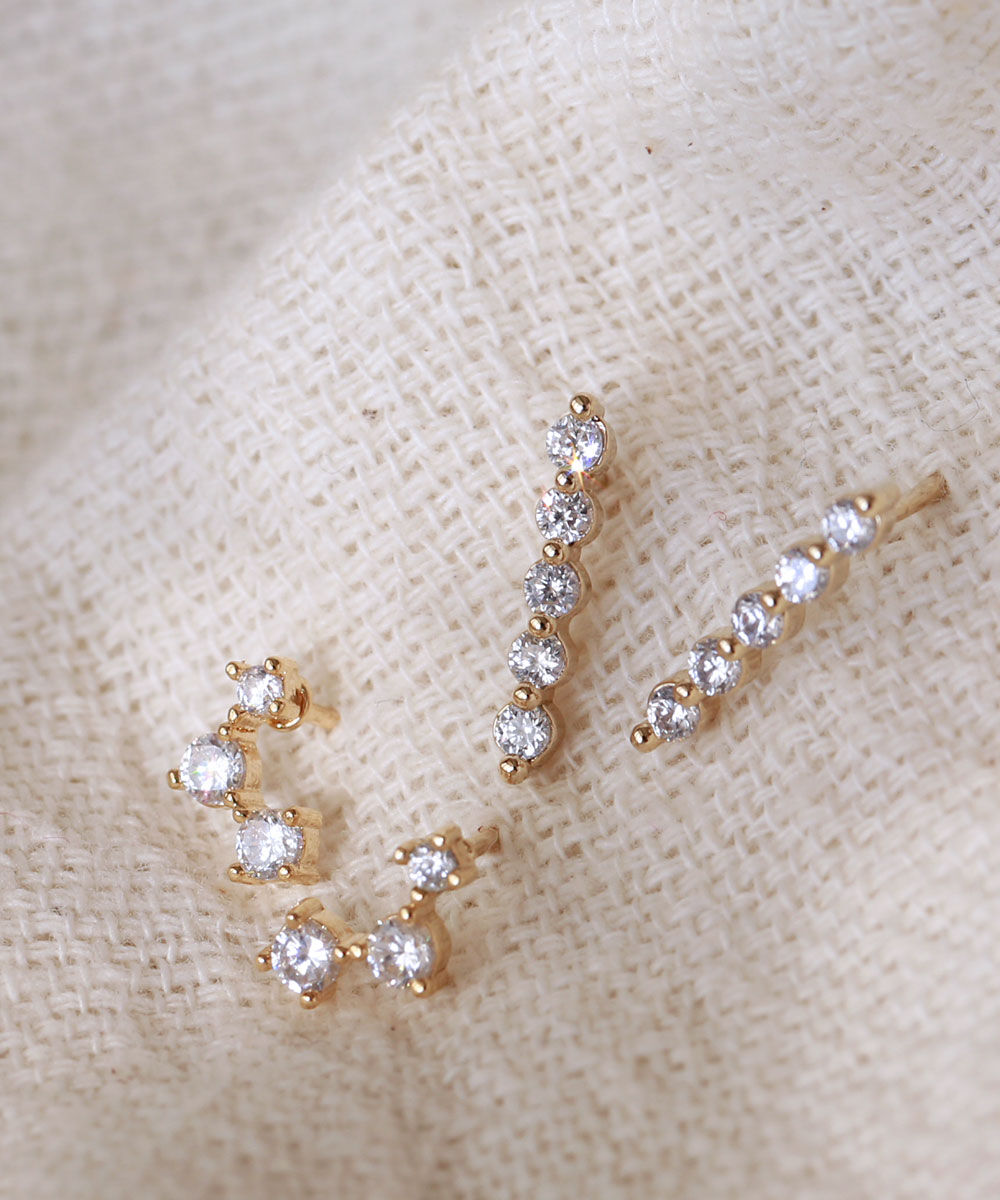 colleca la「ストーン配列ピアス」|ピアス|