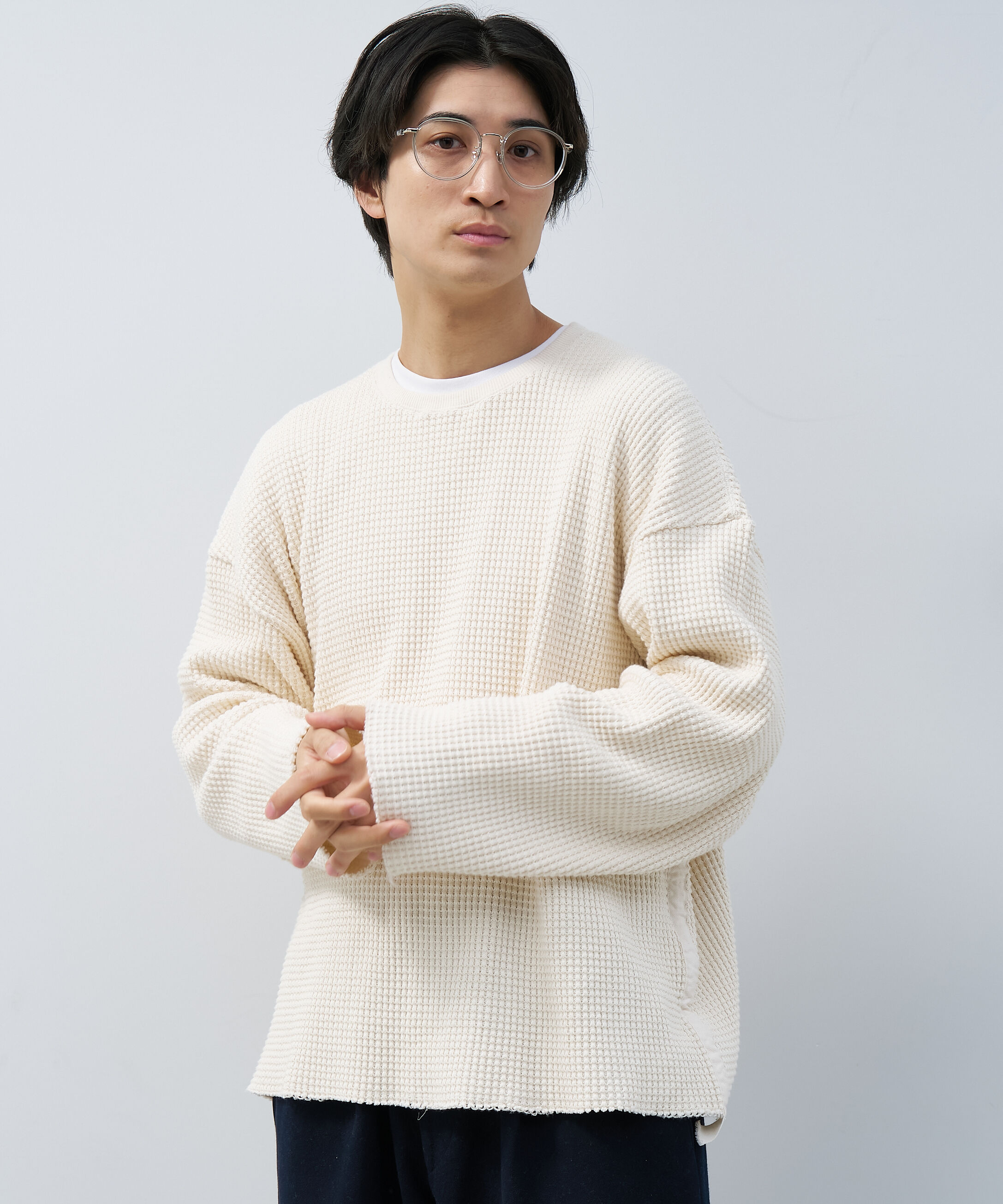  「[中顔面短縮みえメガネ]ボストン型 メガネ｜大きめサイズ 小顔効果 メタルフレーム レンズ交換券付」|メガネ|