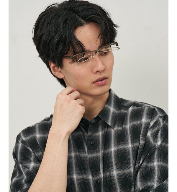  「ウェリントン型 メガネ(跳ね上げ式) ズレ落ち防止 伊達メガネ 度付きメガネ ｜FLIP UP  レンズ交換券付」|メガネ|