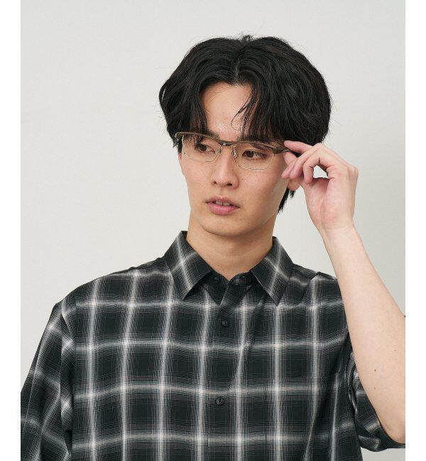  「ウェリントン型 メガネ(跳ね上げ式) ズレ落ち防止 伊達メガネ 度付きメガネ ｜FLIP UP  レンズ交換券付」|メガネ|