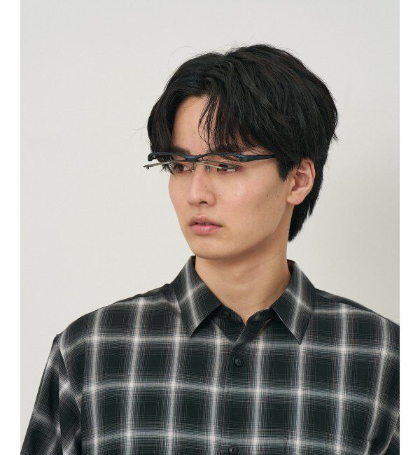  「ウェリントン型 メガネ(跳ね上げ式) ズレ落ち防止 伊達メガネ 度付きメガネ ｜FLIP UP  レンズ交換券付」|メガネ|