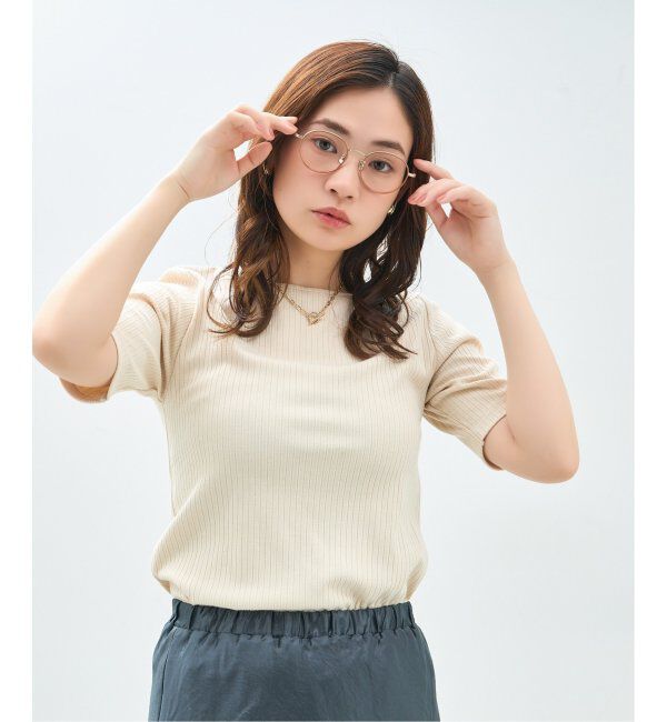  「Zoff｜Kirimaru ボストン型 メガネ   メタルフレーム 伊達メガネ｜うねうね 波型 小顔効果 レンズ交換券付」|メガネ|