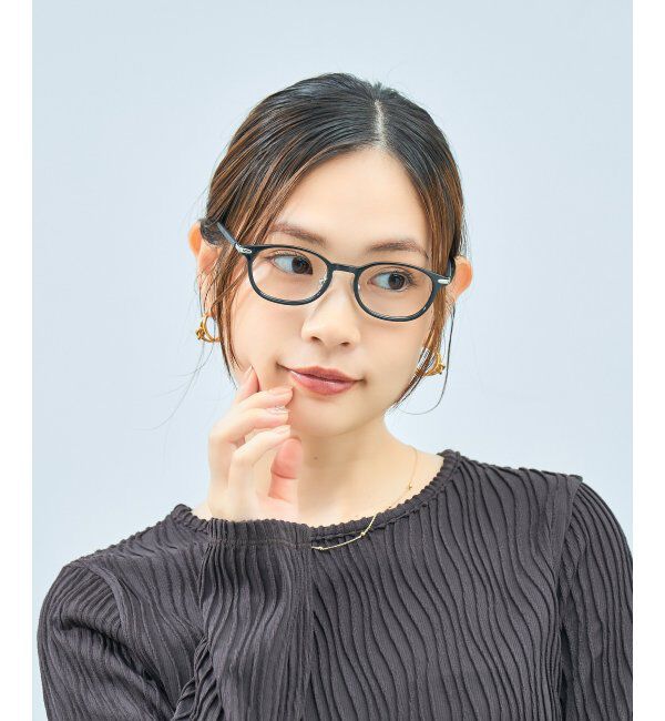  「ウェリントン型 メガネ | レザー調 ラバーテンプル ズレ落ち防止 眼鏡 伊達・度付き眼鏡  レンズ交換券付」|メガネ|