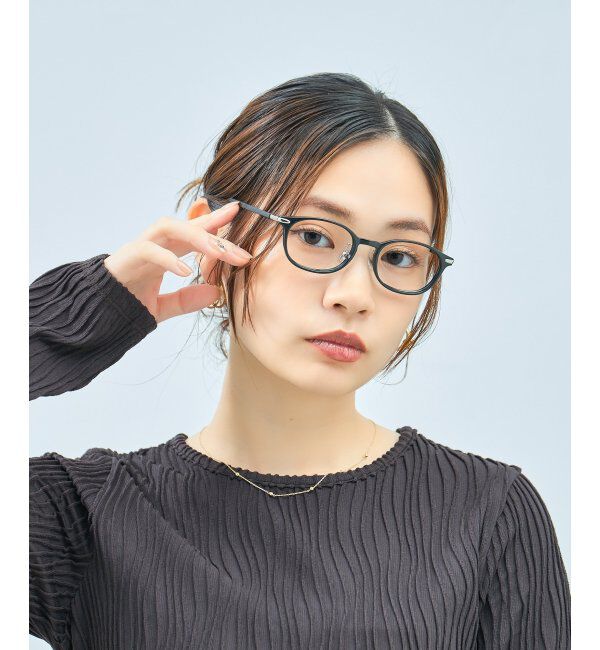  「ウェリントン型 メガネ | レザー調 ラバーテンプル ズレ落ち防止 眼鏡 伊達・度付き眼鏡  レンズ交換券付」|メガネ|