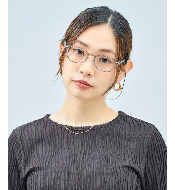  「ウェリントン型 メガネ | レザー調 ラバーテンプル ズレ落ち防止 眼鏡 伊達・度付き眼鏡  レンズ交換券付」|メガネ|