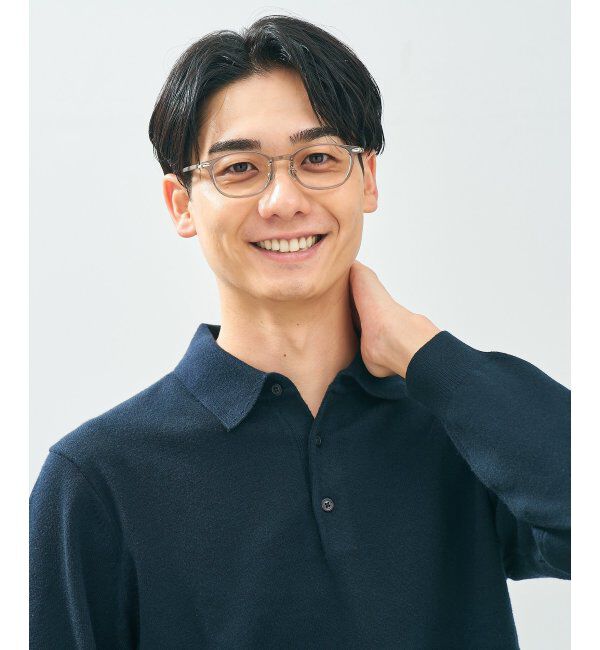  「ウェリントン型 メガネ | レザー調 ラバーテンプル ズレ落ち防止 眼鏡 伊達・度付き眼鏡  レンズ交換券付」|メガネ|