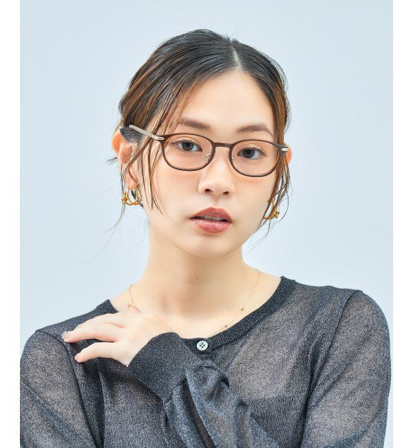  「ウェリントン型 メガネ | レザー調 ラバーテンプル ズレ落ち防止 眼鏡 伊達・度付き眼鏡  レンズ交換券付」|メガネ|