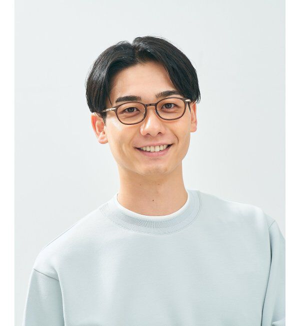  「ウェリントン型 メガネ | レザー調 ラバーテンプル ズレ落ち防止 眼鏡 伊達・度付き眼鏡  レンズ交換券付」|メガネ|