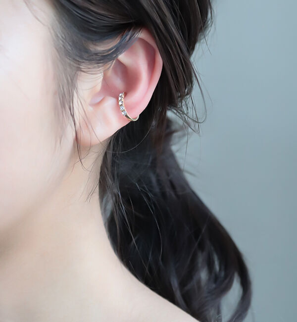  「5粒ガラス　イヤーカフ」|イヤーカフ|GLD