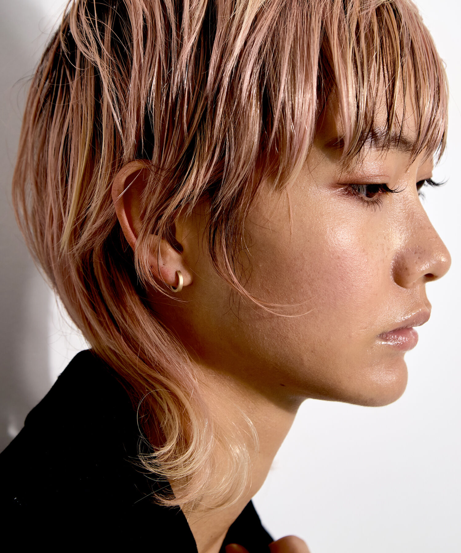 JUPITER「【シリーズ累計販売 2000点突破！】【K10】ストレートフープピアス/ユニセックス/マットゴールド」|ピアス|