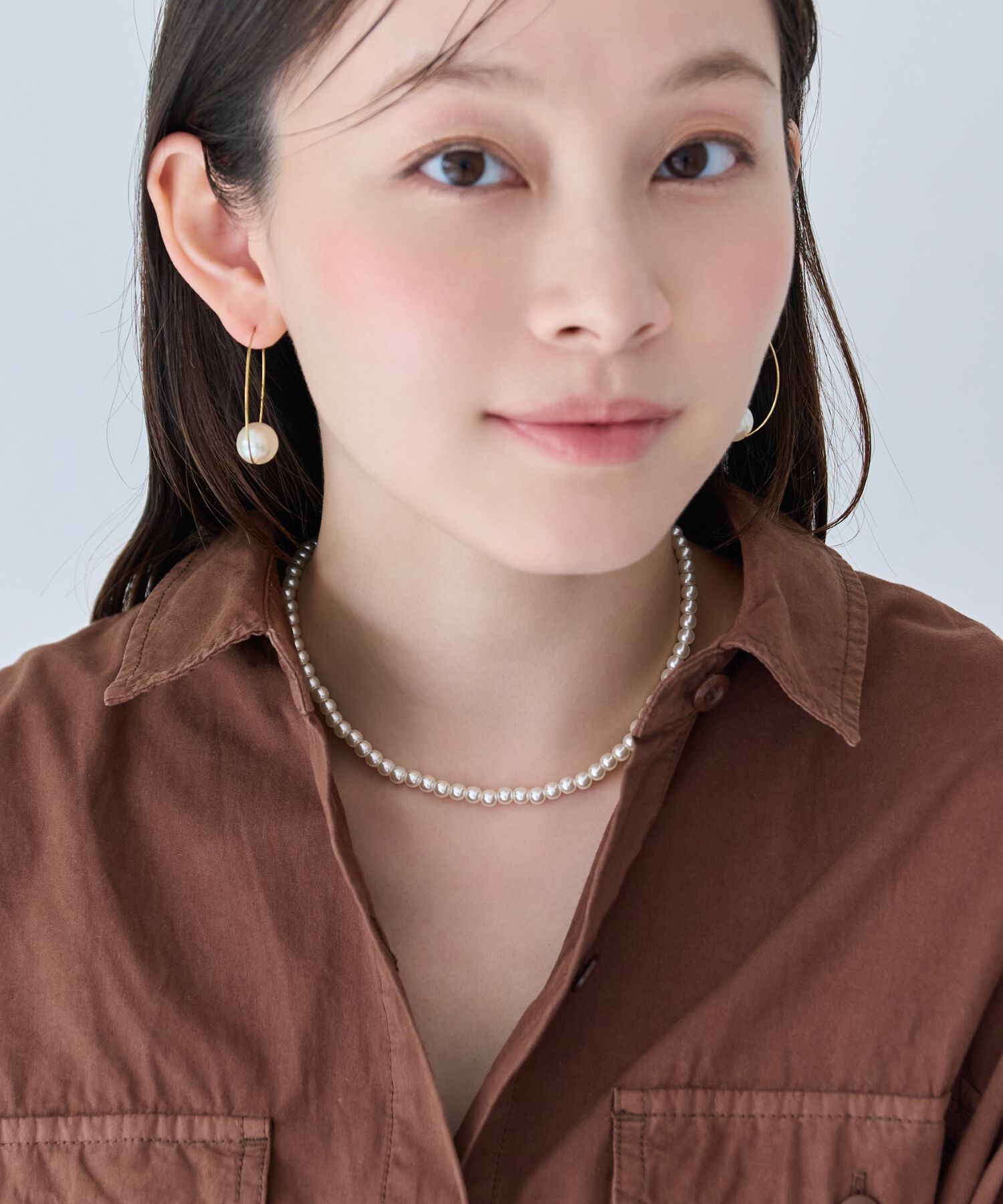 Phoebe「2wayダブルラインパールチェーンネックレス」|ネックレス|